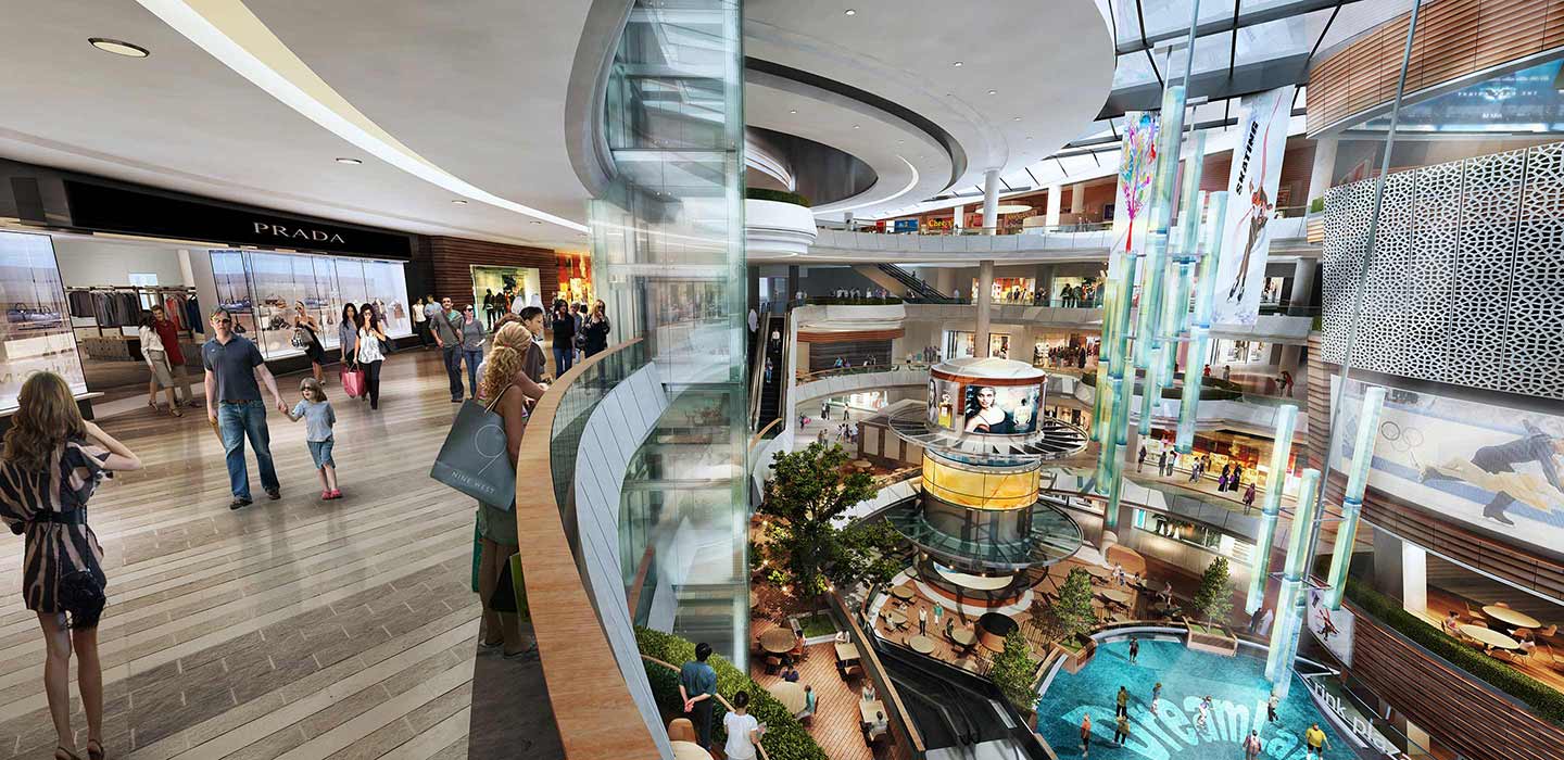 Render of Azerbaijan Dream Land mall interior